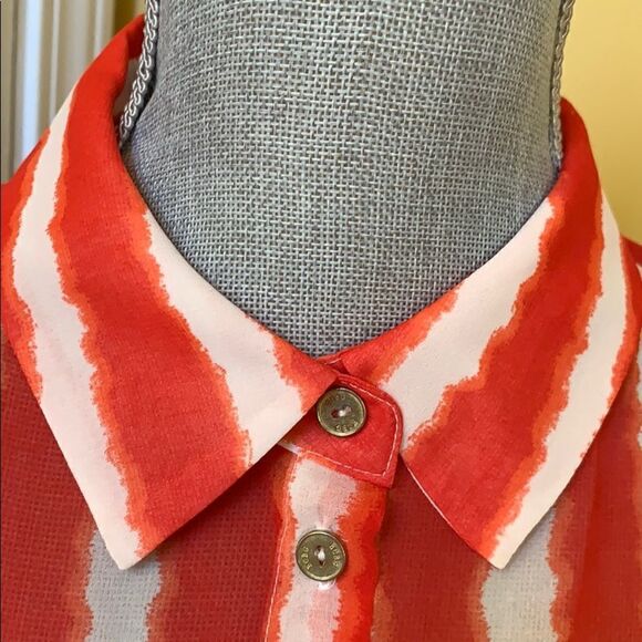 BCBGMaxAzria Red and White Top - Picture 5 of 10